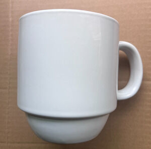 Mainstays Home Stackables White Ceramic Coffee Mug Dishwasher Safe 4" Multiples